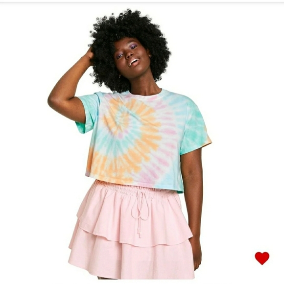 Stoney Clover Lane x Target Short Sleeve Boxy TieDye T-Shirt & Ruffle Mi… - Picture 6 of 8